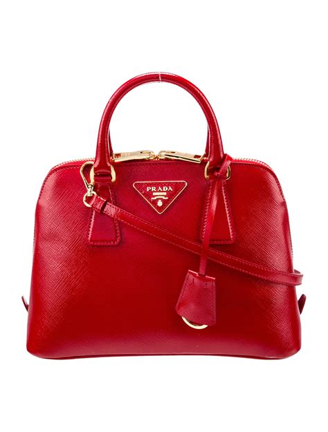 Prada Small Saffiano Vernice Promenade Tote 